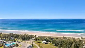 Uninterrupted ocean views from ULTIQA Beach Haven on Broadbeach, overlooking the golden sands and turquoise waters of Broadbeach.