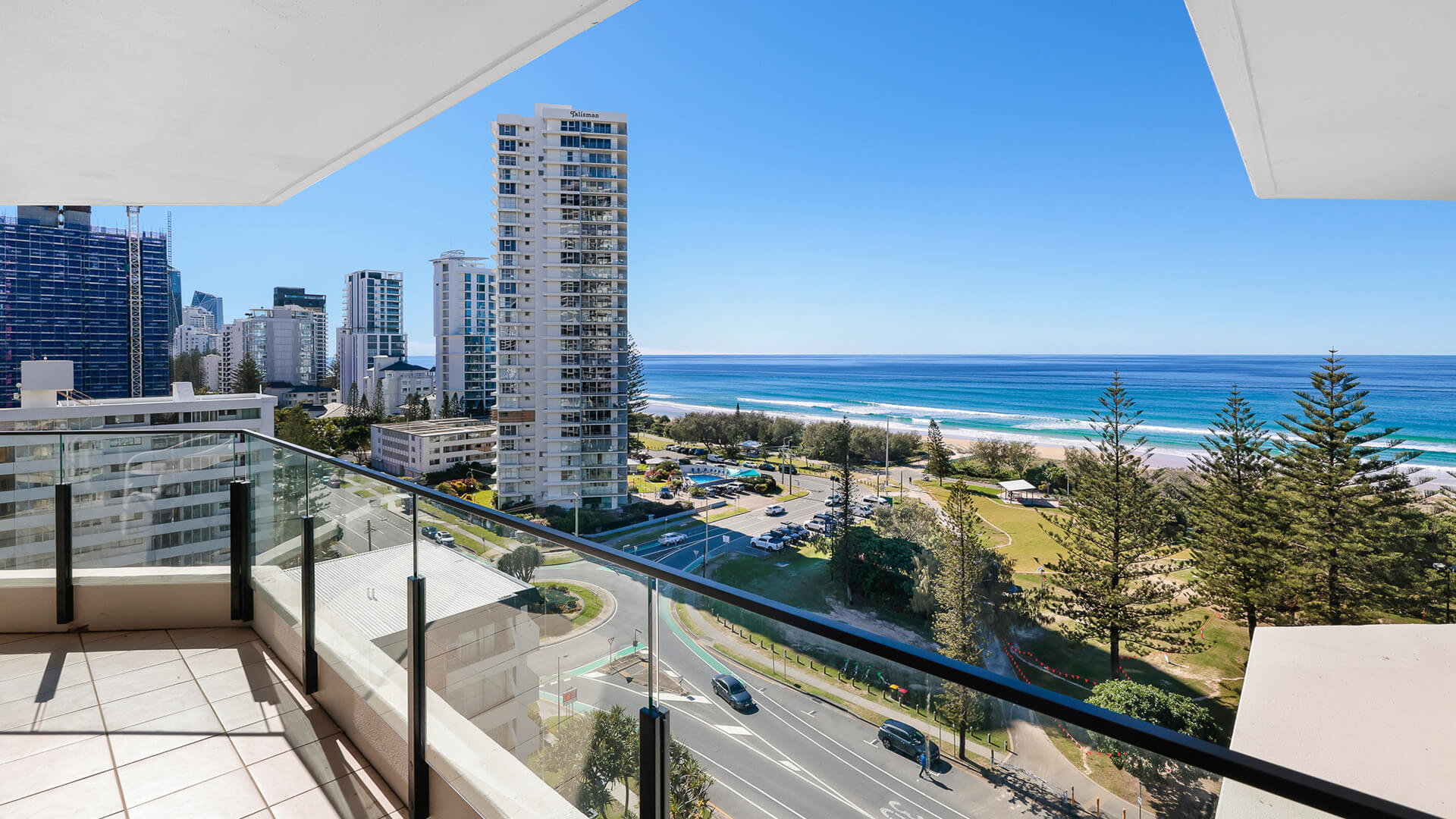 Stunning ocean and coastline views from the Standard 2 Bedroom Ocean View Apartment at ULTIQA Beach Haven.