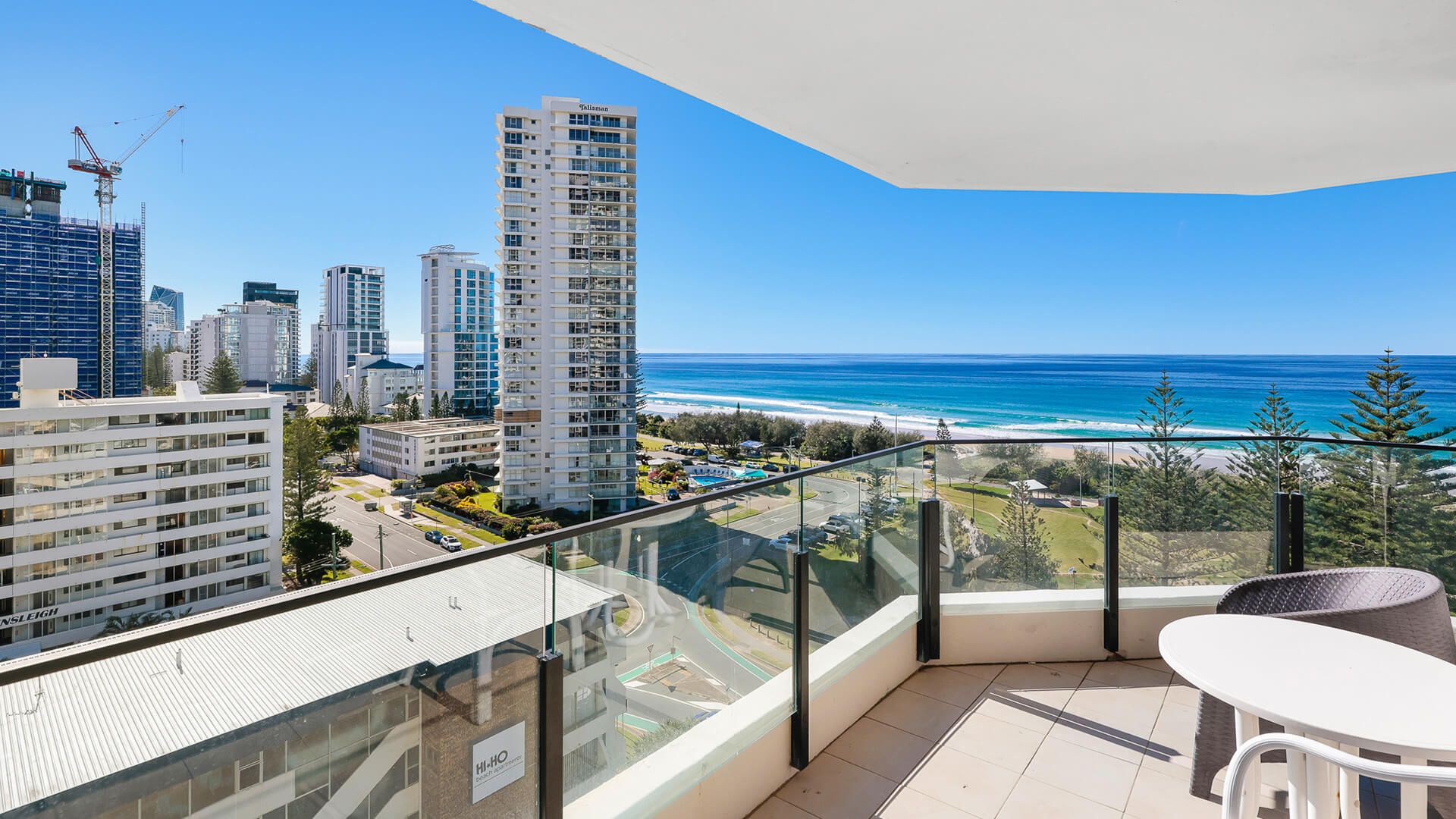 Coastal views from the private balcony of the Standard 2 Bedroom Ocean View Apartment at ULTIQA Beach Haven.