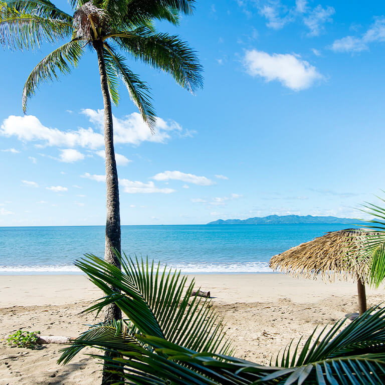 Beach access at ULTIQA Fiji Palms Beach Resort in Pacific Harbour.