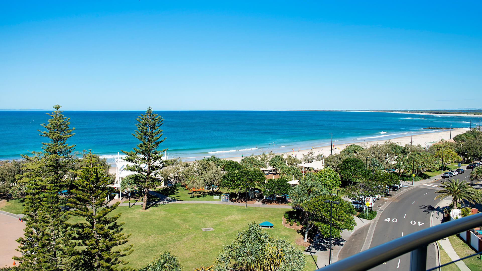 Private balcony with outdoor seating and stunning ocean views from Studio at ULTIQA Shearwater Resort.