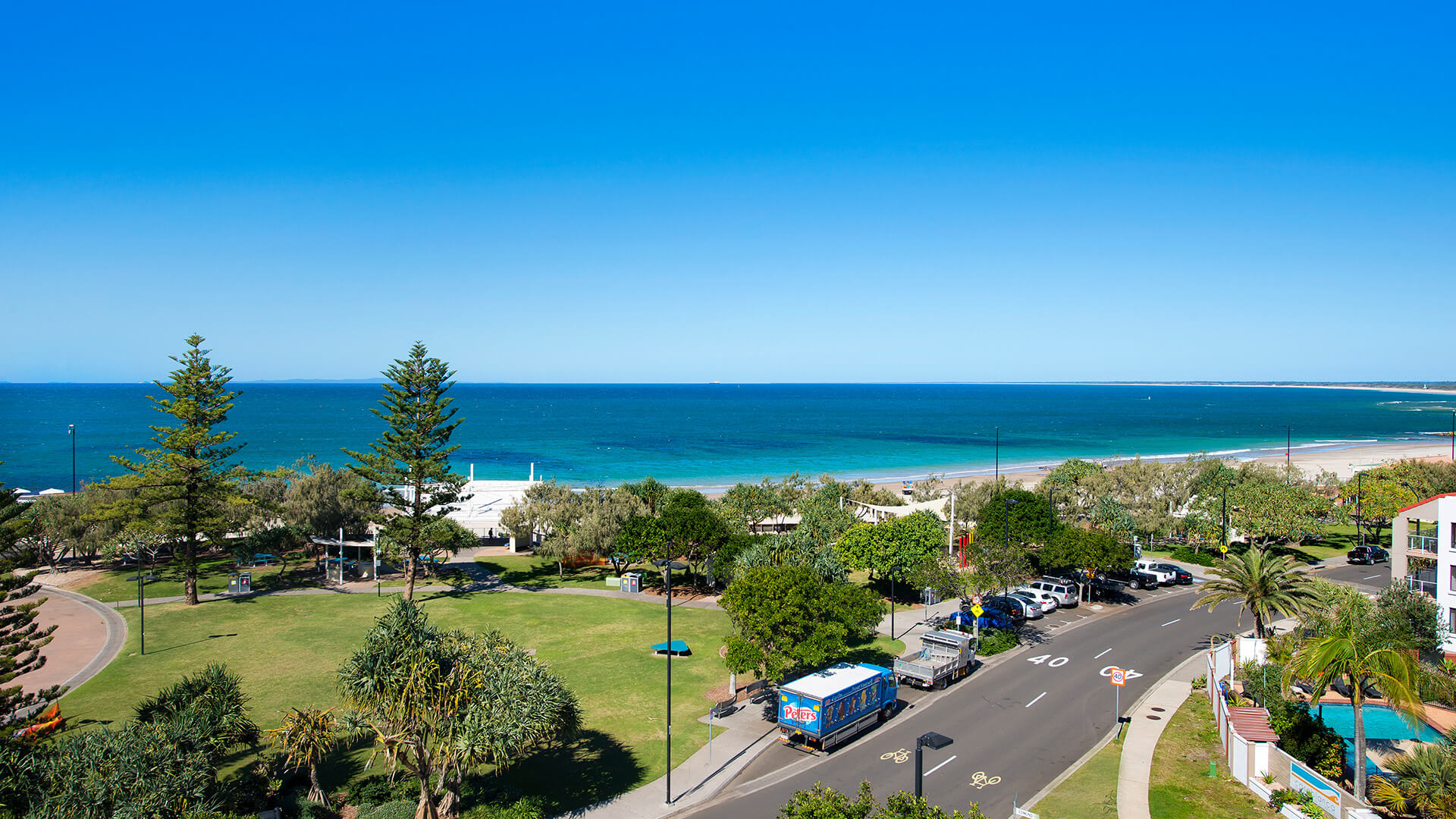 Ocean views from balcony of 1 Bedroom Apartment at ULTIQA Shearwater Resort.