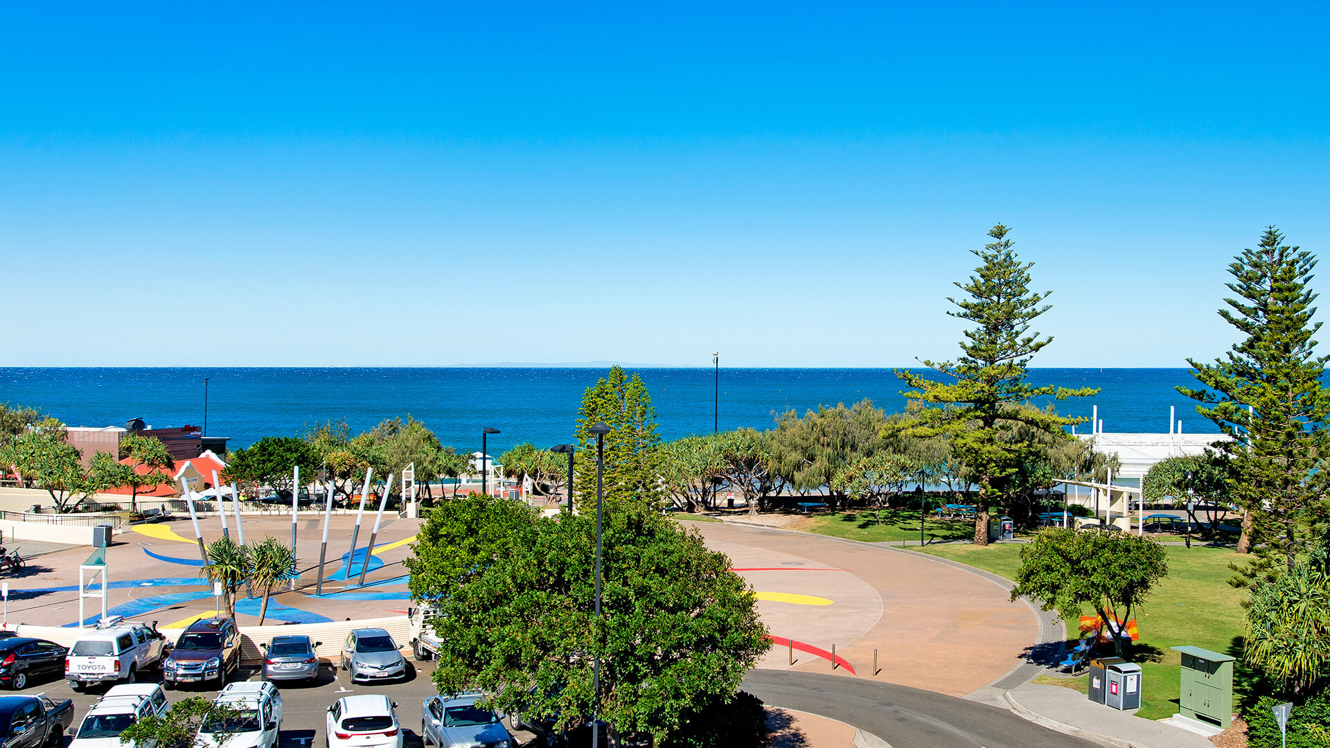Ocean views over parkland from 2 Bedroom Apartment balcony at ULTIQA Shearwater Resort.